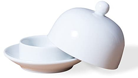 Beurrier avec couvercle - Assiette à fromage en céramique - Beurrier moderne et simple - Convient pour la maison, le restaurant, la cuisine, le beurrier blanc