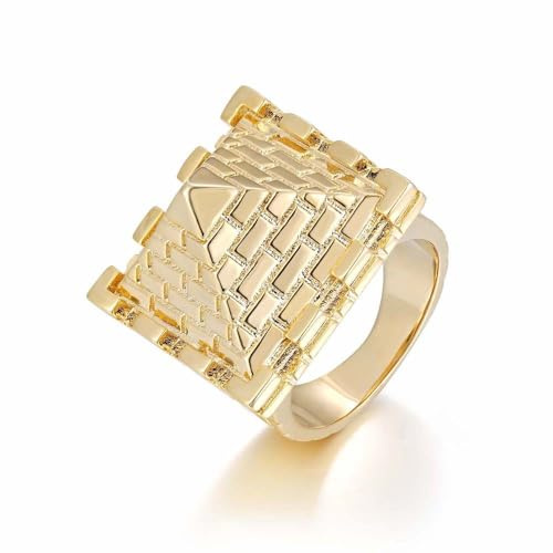 Bling King London Gold Pyramid Ring for Men, Size Z – PVD Gold Plated
