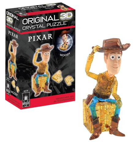 Disney Pixar Woody Crystal 3D Puzzle, 35-Pc Brain Teaser, Ages 12+ | Disney Pixar Toy Story Woody Crystal 3D Puzzle, 35-Piece Brain Teaser, Collectible Display Piece, Level 2, Ages 12+