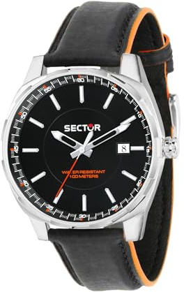 Sector Orologio da Uomo, Collezione 890, in Acciaio, Cuoio, R3251503002