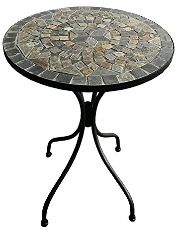 Dekorativer mediteraner Mosaik Tisch Stern Design Mosaiktisch Gartentisch Gartenmöbel Bistrotisch 60 x 70cm