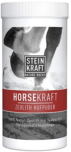 STEINKRAFT ZEOLITH Pferde HUFPUDER I 100% reines Zeolith mit Teebaumöl I optimale Hufpflege bei feuchten Hufen und Strahlfäule