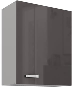Kuechen-preisbombe Küchen Hängeschrank 60 Hochglanz Grau Küchenzeile Küchenblock Küche Grey Bianca