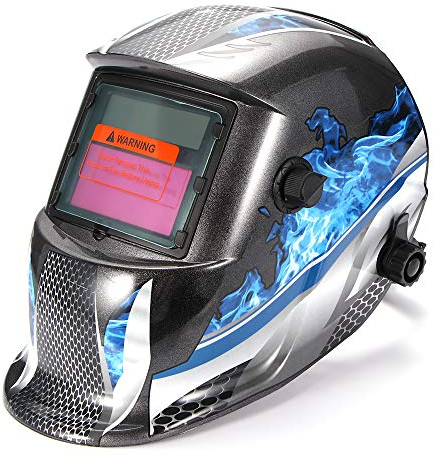 Casco di Saldatura, Nullnet Casco per Saldatura Autoscurante, Sostituibili Maschera Saldatrice Regolabile Maschera da Saldatore Protezione Viso Attrezzi per Saldatura