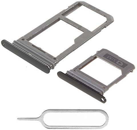 jbTec Dual SIM-Tray/SD-Card +Pin kompatibel mit Samsung Galaxy A5 / A7 2017 - Kartenhalter Slot Rahmen Schwarz