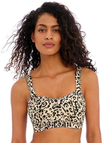 Freya Women's Octane Underwire High Impact Sports Bra, Pure Leopard, 36FF