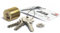 CISA 10A21050000GL, Cilindro Europeo Astral, Ottone Nichelato, 50 mm, Sporgenza 24,5 mm, 3 Chiavi