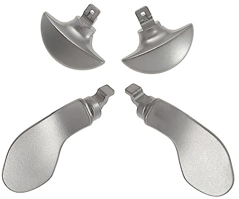 ECSiNG 1 Set Back Paddles Compatible with PS5 Edge Controller Metallic Silver Interchangeable Metal Back Buttons Video Games Replacement Accessories