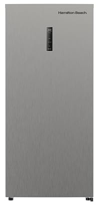 Hamilton Beach HBFRF1495 14 cu ft Upright Convertible Fridge/Freezer-Frost Free-Removable Glass Shelves-LED Interior Light, Stainless