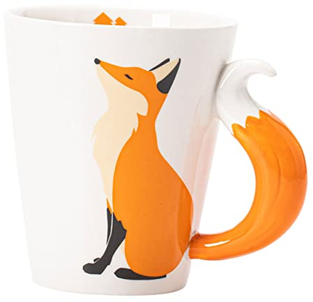 Zerodeko Mug en Céramique 360ml Orange, Tasse à Café Réutilisable | Capacité 360ml, Design Créatif aux Lignes Simples, Finition Décorative et Stable