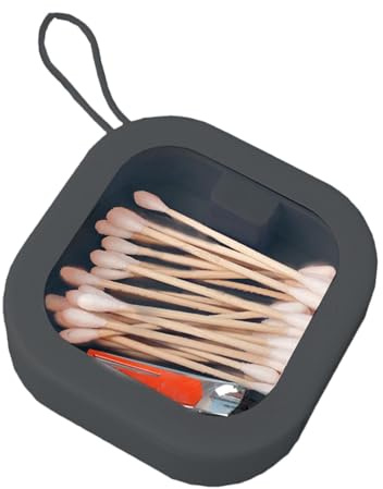 Organizador de gomas para el pelo, organizador de gomas para el pelo, soporte de viaje Qtip, caja de almacenamiento para almohadillas de algodón, hisopos, hilo , horquillas, joyas, accesorios de