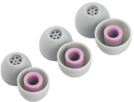Linsoul Kiwi Ears Flex Embouts d'écouteurs, Embouts de Remplacement en Silicone pour écouteurs IEM, 3 Paires, Taille S/M/L, pour KZ ZS10 Pro, Orchestra Lite, Cadenza (Gris-Rose)