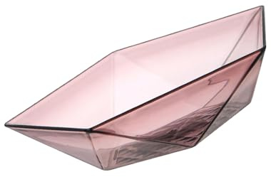 Haofy Large Capacity Geometric Fruit Bowl Unbreakable Plastic | Nordic style serving bowl, versatile for salad snacks candy at home kitchen parties, easy clean reusable