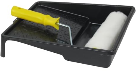 KEROPPA Cubeta para Pintura Doméstica con Rodillo Plástico Resistente y Duradero Limpieza y Proyectos del Hogar