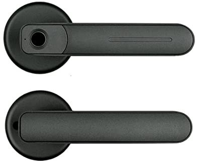 HPHPH Serrure Connectée, Poignée de Serrure de Porte Intelligente d'empreinte Digitale USB déverrouillage d'urgence électronique Bureau/Chambre/Portes en Bois d'hôtel,Smart Lock Facile à Installer
