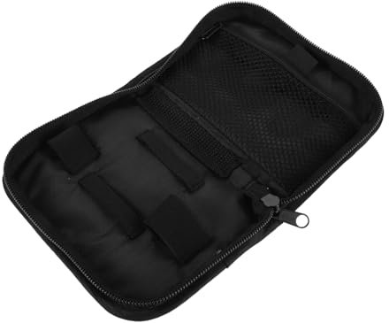 COLLBATH Aufbewahrungstasche für Blutzuckermessgeräte Beutel zur Aufbewahrung von Blut tragbarer Koffer Aufbewahrungstasche mit Reißverschluss tragbare Tasche Tragetasche Polyester Black