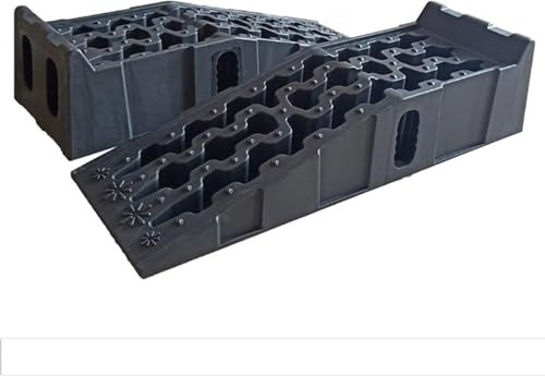 LKHDONG Rampa de acceso para coches, juego de 2 unidades, rampas de plástico de hasta 7257 kg, rampa antideslizante, se puede utilizar para calzadas, escalones, parques, 92 x 32 x 32 cm