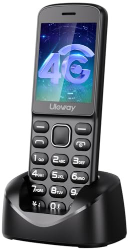 uleway Telefono Cordless Digitale and Cellulare per Anziani 2 in 1, 4G VoLTE Cellulare Sbloccato con Bluetooth, Richiede SIM, Batteria da 1400 mAh, Perfetto per Anziani e come Telefono di Scorta