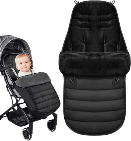 Rppiup Saco universal suave y acogedor para cochecito con forro polar ultrafino, impermeable, resistente al viento, para cochecito y cochecito (2)