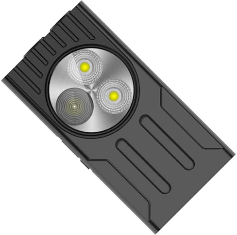 Lampe torche LED 1000 lumens rechargeable de type C avec lumière bleue, blanche et rouge pour camping, randonnée, lampes de poche en plein air avec base