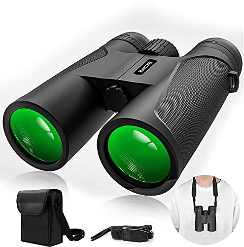 Yongheng Prismaticos Profesionales Largo Alcance, Binoculares Pequeños y Potentes 12x42,Prismas BaK4 y Lentes FMC, Potentes Binoculares para Observación de Aves, Caza, Senderismo con