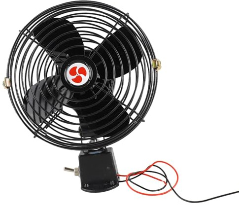 Aramox Ventilador de Coche de 12 V de Alta Resistencia Ventilador de Metal Silencioso para el Interior del Vehículo Diseño Elegante Rendimiento Excepcional Eficiencia Energética Viaje Pacífico (6