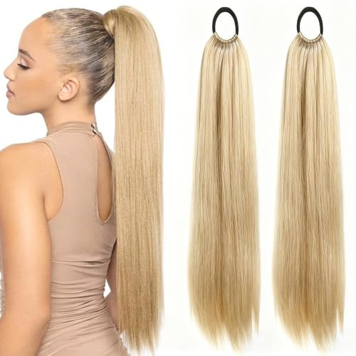 2 Stück Zopf Extension Ponytail Extension 60 Cm Haarverlängerung Zopf