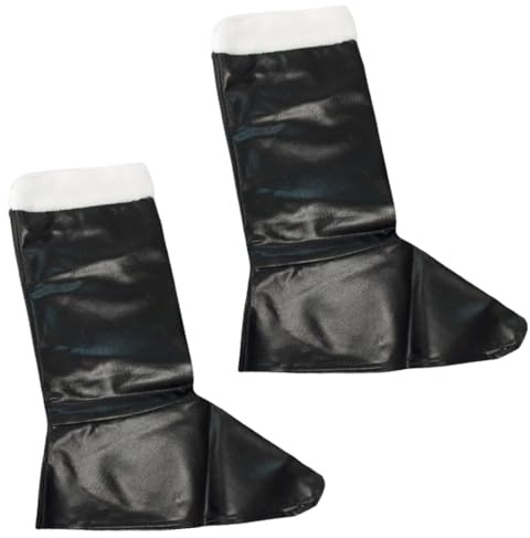 VALICLUD Copristivali da Babbo Natale in Pelle Morbida Copri Scarpe Cosplay Natalizio per Adulti e Accessorio Costume e Decorazione Festa di Natale Bomboniera Originale