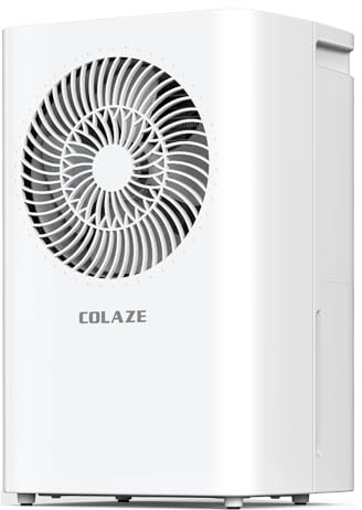 COLAZE Luftentfeuchter 12L/24h Luftentfeuchter Elektrisch Geeignet für Raumgrößen 120m³(30m²) Entfeuchter mit Automatischer Abtauung&Wasserfüllstand Warn Raumentfeuchter unter 36dB für Wohnung Keller