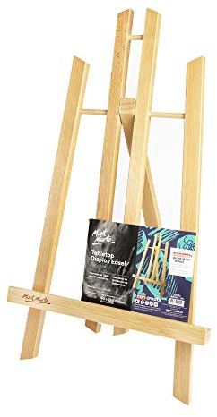 Mont Marte kleine Tischstaffelei aus Buchenholz – Medium – Kompakte Staffelei – Holzstaffelei zum Präsentieren von Leinwänden und Keilrahmen bis 40 cm