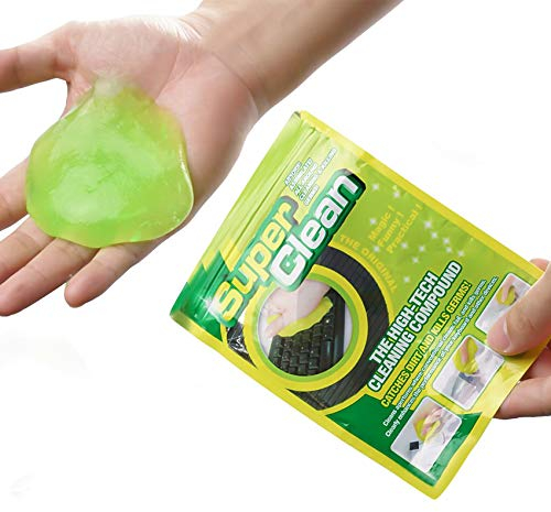 Audamp Tastatur Reinigung Gel für Laptops, Computers, Auto-Entlüftungsöffnungen, Taschenrechner (80g)，grün