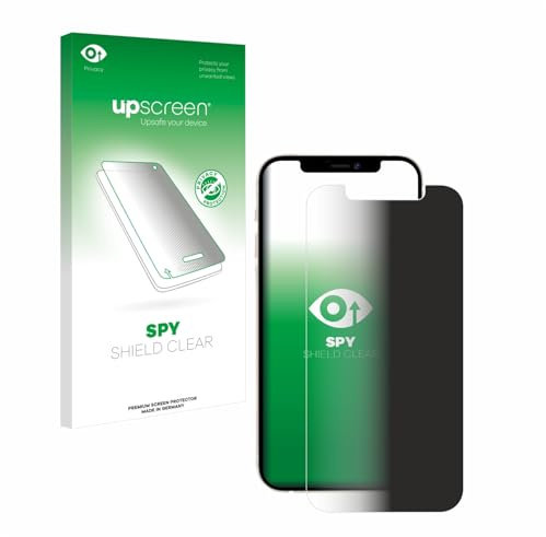 upscreen Blickschutzfolie für Apple iPhone 12 | Anti-Spy Displayschutz Made in Germany Privacy Screen Protector Sichtschutz Blaulichtfilter Klare Folie