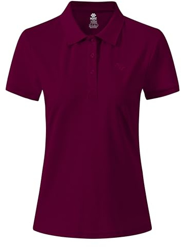 AjezMax Damen Poloshirt Kurzarm Baumwolle Golf Polohemd Atmungsaktiv Fitness Sport Sommershirts