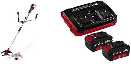 Einhell Débroussailleuse AGILLO 36/255 BL - Système Power X-Change (36V (2x18V), Largeur de Coupe Lame : 25,5 cm 3 Dents, Moteur Bushes sans charbons) Livré avec 2 x Batteries 4Ah + Double Chargeur