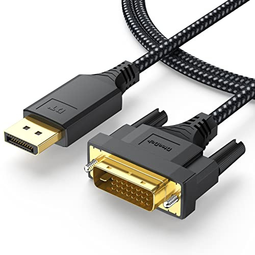 DteeDck DisplayPort to DVI Cable 3ft, DP Display Port to DVI Cable Adapter Male to Male Cord for Monitor Desktop Laptop Projector HDTV Compatible with Lenovo HP ASUS Dell...