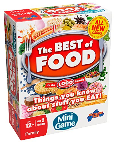 Drumond Park The Logo Best of Food Mini Jeu de société – Le Jeu de société Familial des Marques et des Produits Que Vous Connaissez et Aimez, Mini Jeux de société de Voyage, Jeux familiaux pour