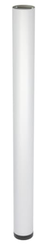 WAGNER Möbelbein/Tischbein/Möbelfuß/Systemrohr TENO - Ø 60 x 710 mm, individuell mit TENO System und QuickClick kombinierbar, Stahl in Aluminium Eloxaloptik, Tragkraft 50 kg - 12340701