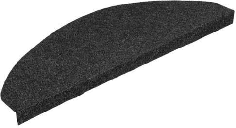 vidaXL Stufenmatten Selbstklebend 10 STK. Schwarz 65x22,5x3,5 cm