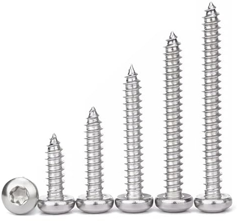 Drenky Linsenkopfschrauben Holz, 50 Stück Holzschrauben Torx M3x16mm Selbstschneidende Holzschrauben Edelstahl A2 V2A Torx Schrauben Vollgewinde für Holzteile
