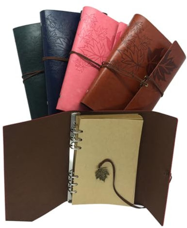 MAGICLULU Reisende Tagebuch Notebook Pu Leder Abdeckung Kraft Papier Journal Notebook