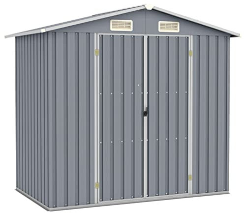 Abri de Jardin en Métal Abri à Outils, Cabanes abris de Jardin, Abri de Rangement Extérieur Maison de Jardin pour Pelouse de Patio d'arrière-Cour, 205x129x183 cm