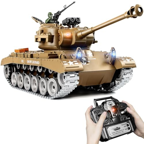 Supdex Sudex 1:18 RC Tak, 2.4Ghz US M26 Perhig Télécommande Army Tak That Shoot BBS ad Water Bom