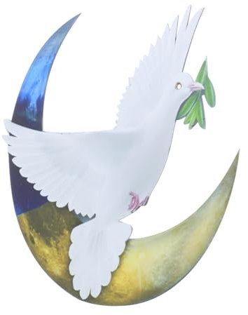 RORPOIR Metall Wandornament Mit Taubenmotiv Hochwertiges Eisen Metall Dekor Für Wohnzimmer Und Schlafzimmer Zum Aufhängen