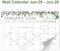 Wandkalender 2025/2026-18 Monatskalender Monat für Monat zur Ansicht - Jul. 2025 bis Dez. 2026 Bürokalender, für Haus und Schule - 2025 Wandkalender für einfache & effiziente Planung - Grün