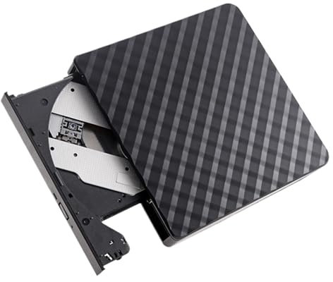MZZYG Lecteur DVD USB 3.0 Graveur De DVD Externe Graveur Enregistreur Lecteur CD/DVD ROM Lecteur Optique PC Lecteur DVD Externe Lecteur Optique(Black)