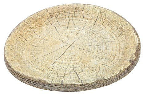 Healeved 10piezas Desechables Diseño De Madera De Perfectos Cumpleaños y Celebraciones De Comida y Banquetes