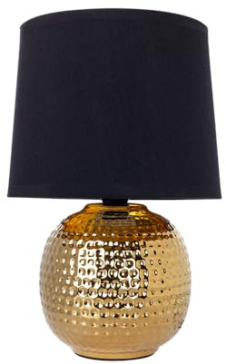 Arte Lamp Lampada da Tavolo LED con Paralume e Cavo – Lampada da Scrivania Moderna per Soggiorno e Camera da Letto