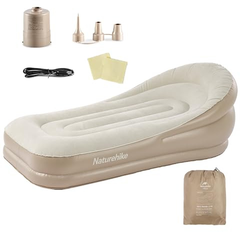 Naturehike Aufblasbares Sofa für Zuhause, Camping, Picknick im Freien mit integrierter Pumpe und 150 kg Tragfähigkeit – bequemes Luftsofa für Drinnen & Draußen