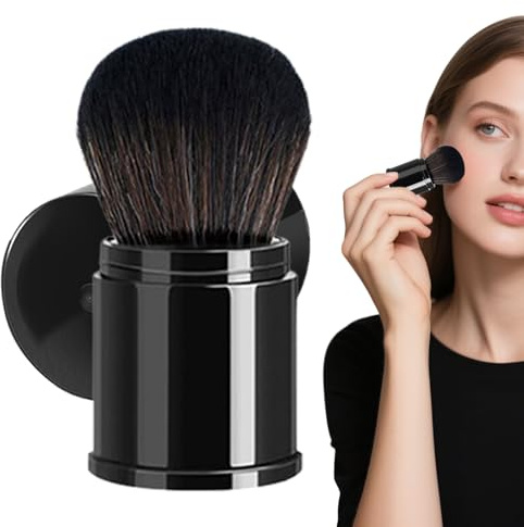 Brocha Para Polvos Faciales Portátil Pequeña Multifuncional Retráctil | Brocha Para Polvos Compactos Retráctil Hombres Mujeres Diario Viaje Festivos