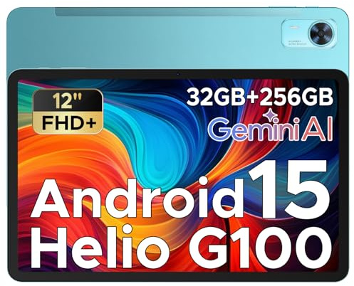 DOOGEE Tab E3+ Helio G100 Octa-Core, Tablette 12 Pouces, 2.4K 90HZ, Tablette avec Carte SIM, 32Go + 256Go Tablette Gaming, 8800mAh, Corps Métallique Ultra-Mince 7,5 mm/Gemini AI/Quatre Haut-Parleurs